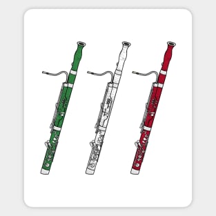 Bassoon Italian Flag Bassoonist Musician Italy Magnet